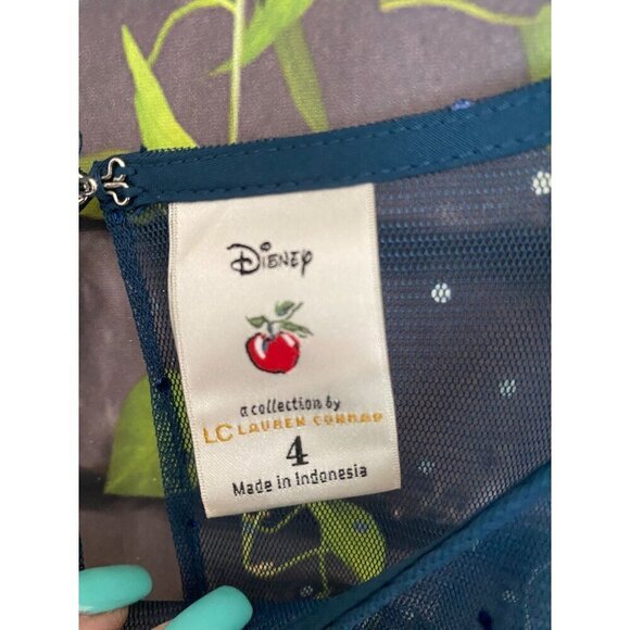 Disney's Snow White Collection Teal Asymetrical Tulle w/ Sequins Fit and Flare P - Picture 3 of 6